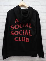 211【1円～】Anti Social Social Club (アンチソーシャルソーシャルクラブ) ASSC Hoodie ストレート フーディパーカー ロゴ Sサイズ_画像2