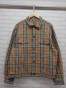 271【1円～】Supreme シュプリーム Burberry バーバリー 22SS デニムトラックジャケット ベージュ XLサイズ