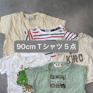 90cm 95cm Tシャツ 半袖 男の子 女の子 子供服 キッズ 5点　まとめ売り　春　夏　アンパンマン