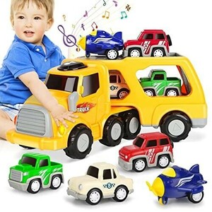 車 おもちゃ ミニカー 2 3 4 5 6 歳 おもちゃ 男の子 女の子 建設車両セット 光