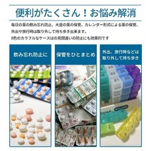 1か月 薬ケース 1日4回 薬箱 大容量 おしゃれ 31日用 サプリメントケース 収納 携帯用 ピルケース 薬 入れる カレンダー 薬ポーチ 服薬管理_画像4