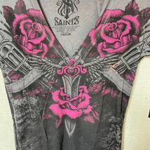 Rebel Saint by Affliction Double Shot 新品 Made in USA Sサイズ #tatoo #バイカー #hiphop #格闘技 #スケーター #ローライダー #f2k_画像6