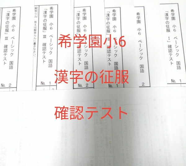 希学園小6 漢字の征服 確認テスト