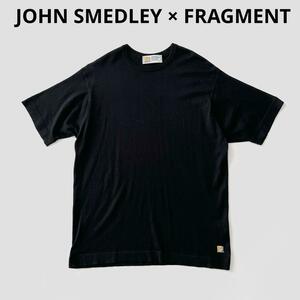 JOHN SMEDLEY × FRAGMENT ジョンスメドレー フラグメント 藤原ヒロシ クルーネック シーアイランドコットン ニットT ブラック 黒 S 正規