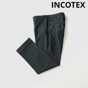 INCOTEX インコテックス テクノウール パンツ 44 グレー メンズ スリムフィット テーパード トラウザー スラックス 国内正規