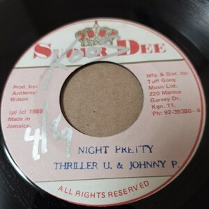 Thriller U & Johnny P - Night Pretty // Super Dee 7inch / Dancehall Classic / AA0341