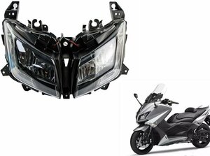 バイク用ライト・ランプ LED ヘッドライトレンズ フィット ヤマハ YAMAHA T-MAX530 TMAX 530 TMAX530 2015 2016 バルブ ヘッドランプ 防水