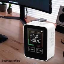 FANXX 二酸化炭素濃度計 日本製 CO2測定器 二酸化炭素検出器 センサー CO2メーターモニター 空気質検知器 高精度 ポータブル 測定器 USB給_画像3