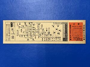 39 横浜市電 乗換乗車券 広告入り 昭和12年1月8日 人相 凡行観相所　赤色