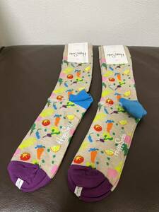 新品 Happy Socks 野菜 柄 ソックス 2足セット / ハッピーソックス 靴下 ベジタブル