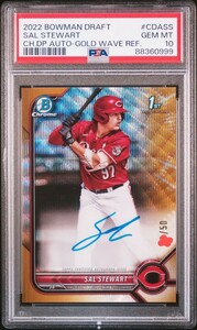 SAL STEWART 1st Bowman autograph PSA 10 