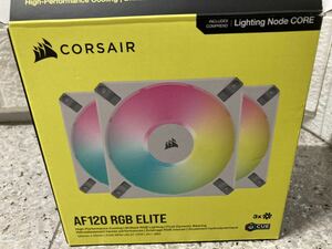 AZ-978.CORSAIR AF120 RGB ELITE WHITE Triple Pack with Lighting Node CORE XT PCケースファン CO-9050158-WW FN1864 デスクトップ用