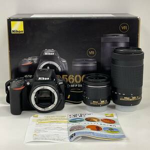 【4Z14】1円スタート Nikon D5600 レンズ NIKKOR 18-55mm 1:3.5-5-6 70-300mm 1:4-6.3 ニコン ニッコール 一眼レフ デジタルカメラ