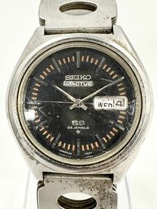 【4T64】1円スタート SEIKO 5ACTUS SS 25JEWELS / 6106-7490 セイコー 5アクタス 稼働品 自動巻き デイデイト メンズ 腕時計 