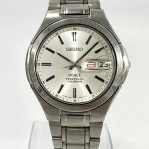 【4N13】1円スタート SEIKO DOLCE PERPETUAL CALENDAR / 8F33-0030 セイコー ドルチェ パーペチュアルカレンダー デイデイト メンズ 腕時計の画像2
