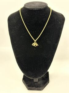 [4M40] 1 иен старт Christian Dior Christian Dior колье Logo очарование CD Logo Gold цвет масса примерно 8.88g