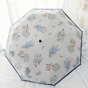 UV cut floral print . rain combined use umbrella . rain combined use parasol folding umbrella folding umbrella 