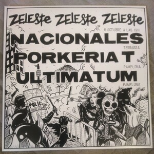 V.A. DIRECTO ZELESTE 1985 LP NACIONALES PORKERIA T ULTIMATUM スパニッシュ・ハードコア・コンピレーション BLUE VINYL