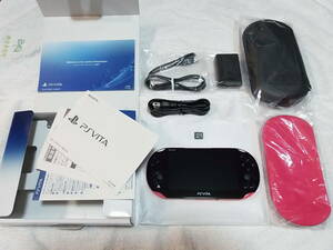 PS Vita as good as new pink black PCH-2000 liquid crystal screen is, complete . less scratch mostly unused memory 16GB accessory . beautiful beautiful goods all 9 point set 