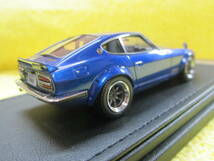 ignition model IG0023 1/43 Nissan S30 Fairlady Z Blue RSワタナベホイール（ニッサン フェアレディ ブルー 湾岸ミッドナイト 悪魔のZ_画像8