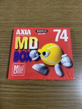 新品 未開封 MD AXIA MD BOX 74分 2枚 レア 当時物 廃盤 mini disc ミニディスク レトロ アクシア minidisc シェル・カラー_画像3