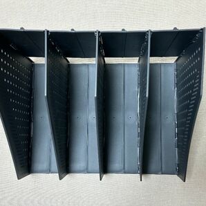 4段 ブラック Deli A4 ファイルボックス デスク上置棚 折りたたみ式