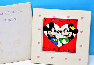 ディズニー　ミッキーとミニー　「Yours Forever」　1988年　ファースト　シルバーコイン 純銀製　シリアルナンバー刻印