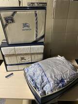 未使用2つ 中古１つ BURBERRY バーバリー 寝具 毛布 コットンベロアシーツ 羽毛掛け布団 肌掛け _画像1