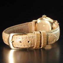 ◆美品◆ Cartier カルティエ リビエラSM パリス表記 K18 革 社外LB尾錠 純正ダイヤラグ メーカー見積書 箱 レディース 腕時計 「22235」_画像7