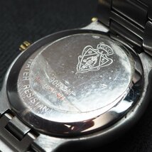 GUCCI グッチ 9000M QZ SS/GP コンビ デイト グレーダイアル SWISS MADE 純正ブレス メンズ 腕時計「24022」_画像8