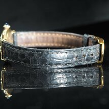 【電池交換済み】 Cartier カルティエ マストコリゼ 590002 SV 革 QZ 黒 文字盤 ソフトケース 保証書 レディース 腕時計 「24059」_画像6