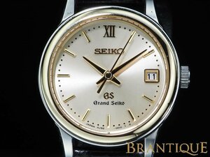 * beautiful goods /YG bezel * GRAND SEIKO GS Grand Seiko YG/SS/ leather QZ 4J52-0010 round Date lady's wristwatch [24117]