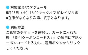 2024年5月25日（土）16:00キックオフ 川崎フロンターレ対柏レイソル 50%OFFチケット