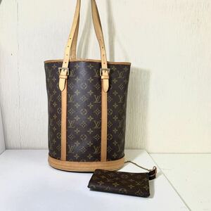 LOUIS VUITTON ルイヴィトン モノグラム バケットGM ポーチ付き レザー トートバッグ 高級 ブランド おすすめ 大人気 ヴィンテージ レア 