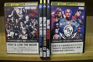 DVD HiGH&LOW THE MOVIE 全3巻 + THE RED RAIN + THE MIGHTY WARRIORS 計5本set ※ケース無し発送 レンタル落ち ZN1595