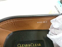 CLEAR&CLEAR クリアアンドクリア ローファー 2703 メンズ サイズ26.5cm 合成底 耐水 箱付き タグ付き ビジネス 学生 靴 カジュアル 未使用_画像5