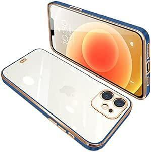 iPhone12 mini ケース クリア 透明 アイフォン12mini カバー スマホケース 全面保護 耐衝撃 TPU メッキ加