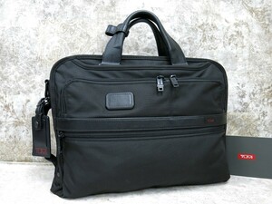 ■極美品■TUMI トゥミ■メンズ■アルファ2 26182D2E■バリスティックナイロン カーフ レザー 本革■ビジネス バッグ■ブラック■D11678