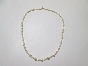 [my3 BY9271] 真珠 パール ネックレス 留め具 K18 刻印　全長41cm アクセサリー