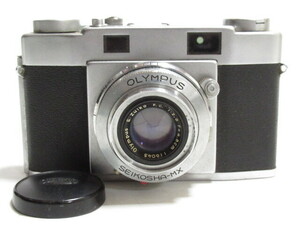 [my2 HN9181] OLYMPUS オリンパス 35-S SEIKOSHA-MX E.Zuiko 4.8cm 12.8 メタルフード レンジファインダー フィルムカメラ カメラ