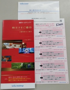 西武ホールディングスの株主優待セット(株主優待券冊子(1000株以上)1冊＋ライオンズ内野指定席引換券5枚＋株主優待乗車証(切符)20枚)