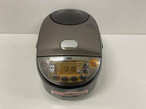 【A240】中古品　ZOJIRUSHI　象印マホービン　NP-VN10型　1.0L　5.5合　IH炊飯ジャー　2016年製　TAブラウン　通電確認済