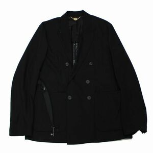 SUNSEA サンシー 21SS SNM-Blue2 w/耳 Double-breasted Jacket (Formal) ジャケット 2 ブラック