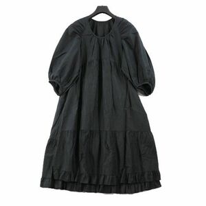 THE SHINZONE シンゾーン 20SS リネンティアードドレス ワンピース ブラック