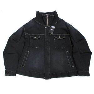 glamb グラム 24SS Hi Neck Denim Jacket ハイネックデニムジャケット L ブラック