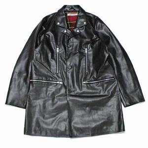 UNDERCOVER アンダーカバー 24SS シンセティックレザーハーフコート 4 ブラック