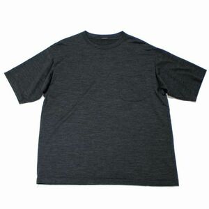 COMOLI コモリ 21SS ウール天竺 半袖クルー Tシャツ 3 チャコール