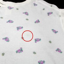 DECO depuis 1985 デコ ドゥピュイ イチキューハチゴー 花柄サーマルTシャツ ホワイト_画像5