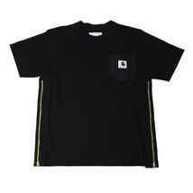 sacai サカイ 24SS Carhartt WIP T-Shirt Tシャツ 4 ブラック_画像1