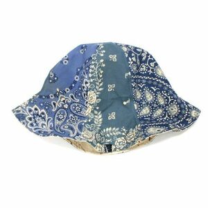 visvim ビズビム 14AW Indigo Camping Trailer BANDANA TULIPA HAT バンダナ チューリップ ハット SM ブルー